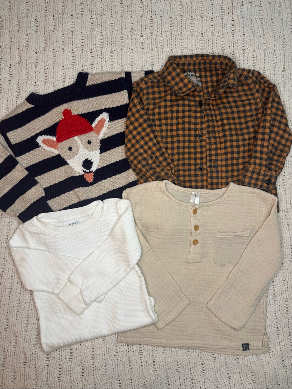 4-piece 18M Long Sleeve Bundle Perfect for Fall.